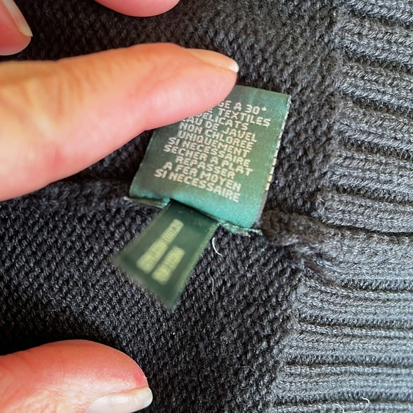 Lauren Ralph Lauren Black Button Down Sweater - Picture 3 of 5